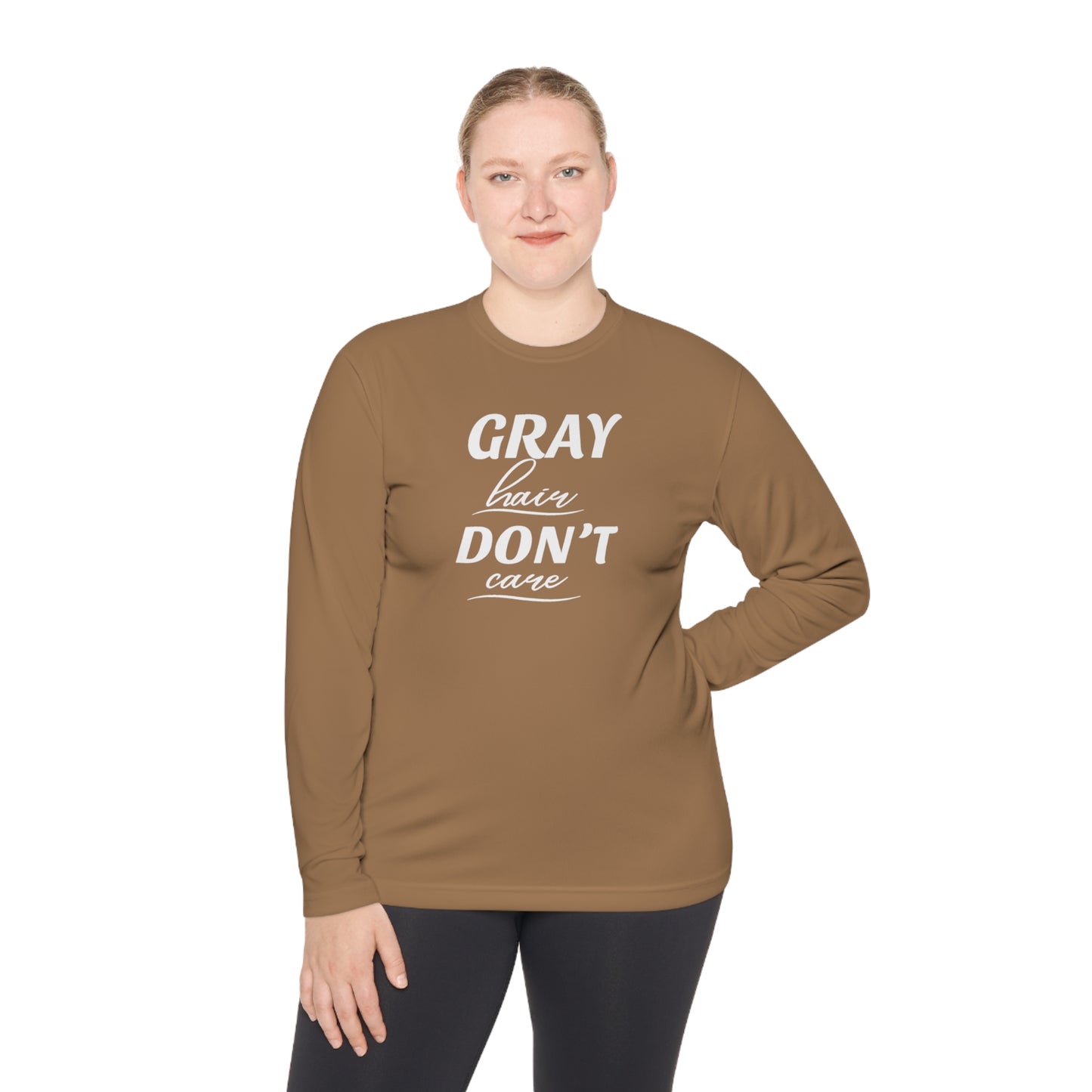 -Gray Hair Don't Care Long Sleeve Cooling Shirt-