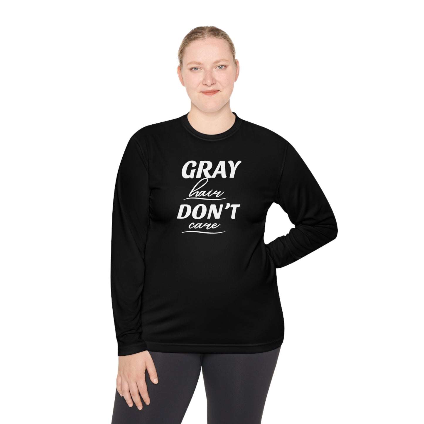 -Gray Hair Don't Care Long Sleeve Cooling Shirt-