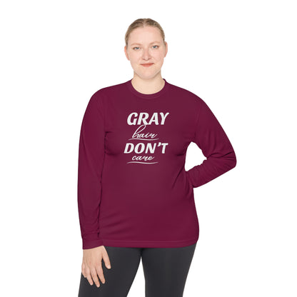 -Gray Hair Don't Care Long Sleeve Cooling Shirt-