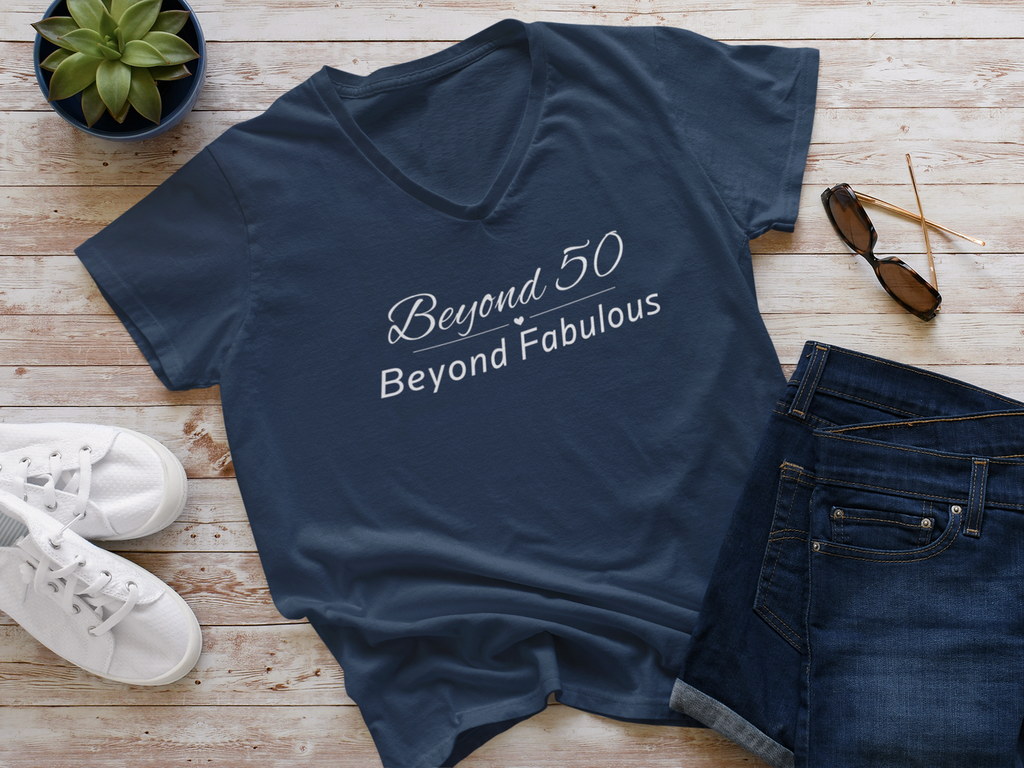 Just Chillin' V-Necks - Beyond 50 Beyond Fabulous